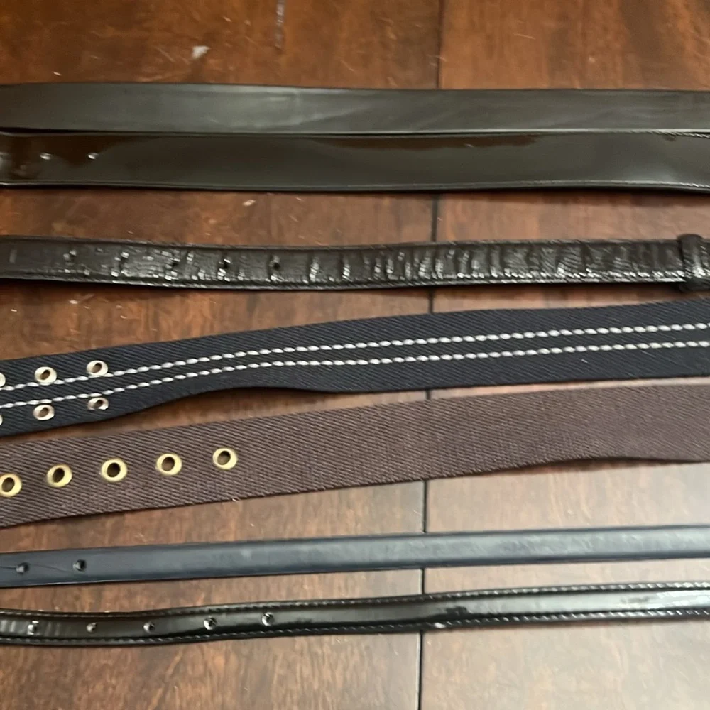 Bundle of 5 Black Belts. Plus one blue one brown